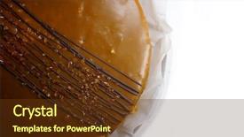  Presentation with cake - Presentation theme featuring cake famous throughout the world background and a tawny brown colored foreground