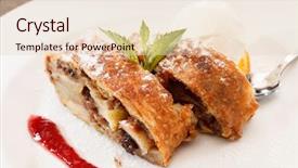  Presentation with apple computers - Colorful PPT layouts enhanced with cake ice cream - apple strudel backdrop and a lemonade colored foreground