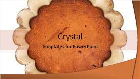  Presentation with cake - PPT theme consisting of cake-in-the-form background and a red colored foreground