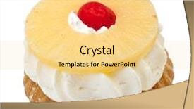  Presentation with banoffee pie cake on white - Beautiful slide deck featuring cake on a white background backdrop and a  colored foreground