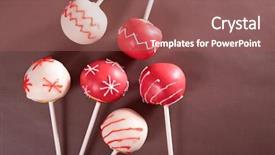  Presentation with storybook pop up book - Amazing PPT layouts having cake pop for christmas backdrop and a violet colored foreground