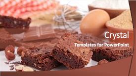  Presentation with cake brownies for kids - Amazing theme having cake recipe - brownies and ingredients backdrop and a  colored foreground