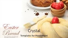  Presentation with dough - Beautiful presentation featuring cake recipe - easter sweet bread dough backdrop and a lemonade colored foreground