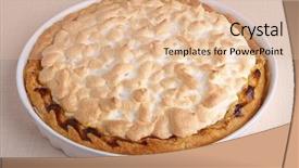  Presentation with buah jeruk lemon - Amazing PPT theme having cake recipe - lemon meringue tart backdrop and a  colored foreground