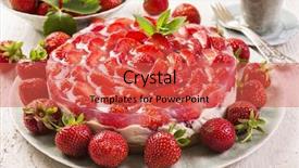  Presentation with smoothie strawberry and blueberries - PPT theme having cake recipe - strawberry pie background and a red colored foreground