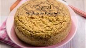  Presentation with almonds - PPT layouts enhanced with cake with almonds and carrots selective focus background and a coral colored foreground