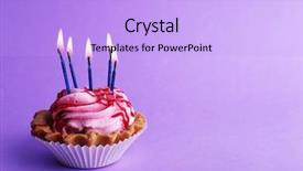  Presentation with burnt - Cool new presentation design with cake with birthday candles backdrop and a  colored foreground