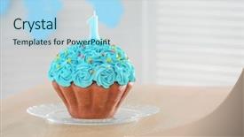  Presentation with first birthday - Beautiful theme featuring cake with candle for first backdrop and a  colored foreground