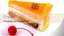  Presentation with isolation - Amazing presentation having cake-with-cherry-isolation backdrop and a  colored foreground