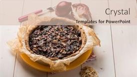  Presentation with pine - Beautiful theme featuring cake with chicory onions and pine nuts backdrop and a lemonade colored foreground