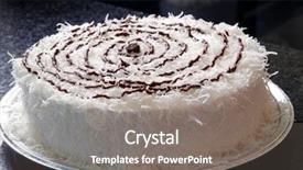  Presentation with coconut - Amazing presentation theme having cake with grated coconut backdrop and a gray colored foreground