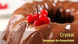  Presentation with snow tree - Amazing slide set having cake with snow ball tree backdrop and a  colored foreground