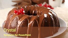  Presentation with snow tree cicular - Slide set consisting of cake with snow ball tree background and a  colored foreground