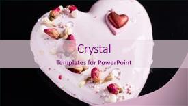  Presentation with valentine - Audience pleasing presentation theme consisting of cake with strawbery backdrop and a lemonade colored foreground