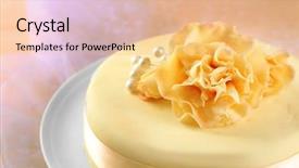  Presentation with sugar - Audience pleasing theme consisting of cake-with-sugar-paste-flowers backdrop and a lemonade colored foreground