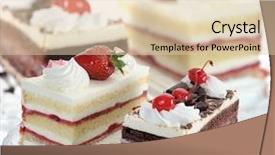  Presentation with chocolate strawberry - Cool new slides with chocolate strawberry - close-up image of two slices backdrop and a lemonade colored foreground