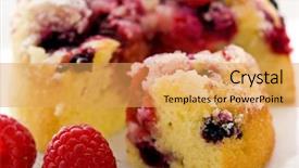  Presentation with cake - Presentation theme having cake background and a yellow colored foreground