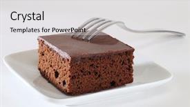  Presentation with cake brownies - Colorful theme enhanced with cake backdrop and a light gray colored foreground
