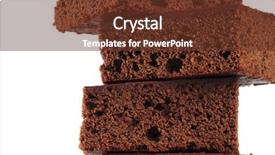  Presentation with cake brownies - Audience pleasing slides consisting of cake backdrop and a tawny brown colored foreground