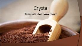  Presentation with coffee - Cool new slides with cakes and coffee on wooden backdrop and a soft green colored foreground