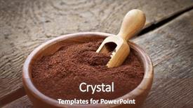  Presentation with biscuit coffee - Theme having cakes and coffee on wooden background and a  colored foreground