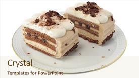  Presentation with cappuccino - PPT theme having cakes coffee - cappuccino cream cake background and a lemonade colored foreground