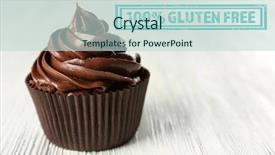  Presentation with cakes cupcake - Amazing PPT layouts having cakes coffee - chocolate cupcake and gluten free backdrop and a soft green colored foreground