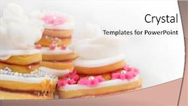  Presentation with wedding anniversary party invitation - Amazing slide deck having cakes for wedding or party backdrop and a white colored foreground