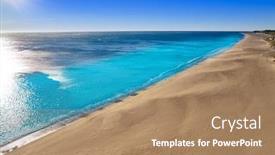  Presentation with miami beach - Amazing slide set having cala-angels-beach-playa backdrop and a coral colored foreground