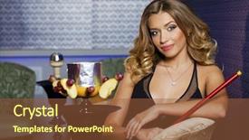  Presentation with hookah - Slide set with calabash - beauty portrait of young curly background and a tawny brown colored foreground