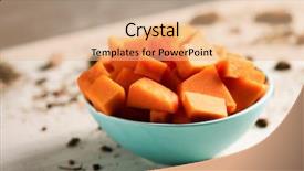  Presentation with pile - Slides enhanced with calabash - closeup of a pile background and a coral colored foreground