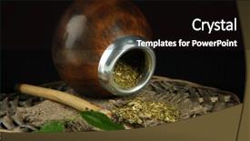  Presentation with black - Beautiful PPT layouts featuring calabash and bombilla with yerba backdrop and a  colored foreground