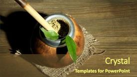  Presentation with grey - Audience pleasing slide set consisting of calabash and bombilla with yerba backdrop and a  colored foreground