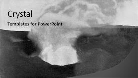  Presentation with humanity - Presentation theme with calamity - crater of vesuvius background and a light gray colored foreground