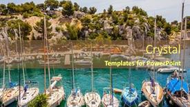  Presentation with sea water - Amazing presentation having calanques-are-the-attractions backdrop and a tawny brown colored foreground