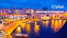  Presentation with fonts - Amazing PPT layouts having calasfonts cales fonts port sunset backdrop and a cobalt blue colored foreground