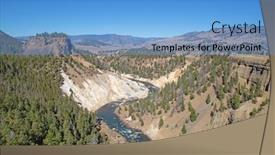  Presentation with wyoming - Slide set having calcite-springs-area background and a teal colored foreground