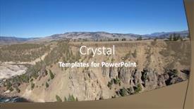  Presentation with wyoming - Audience pleasing presentation design consisting of calcite-springs-area backdrop and a coral colored foreground