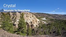  Presentation with wyoming - Slide deck consisting of calcite-springs-area background and a teal colored foreground