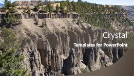  Presentation with yellowstone - Beautiful theme featuring calcite-springs-area backdrop and a gray colored foreground