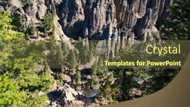  Presentation with yellowstone - Colorful slide deck enhanced with calcite-springs-area backdrop and a tawny brown colored foreground