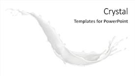  Presentation with milk splash - Audience pleasing slide deck consisting of calcium - abstract splash of milk isolated backdrop and a white colored foreground