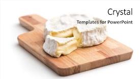  Presentation with camembert - Cool new PPT theme with calcium - brie cheese tasty camembert isolated backdrop and a white colored foreground