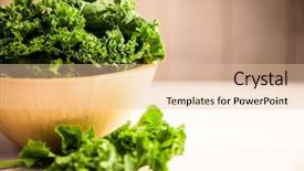  Presentation with calcium - PPT theme having calcium - cropped image of fresh kale background and a lemonade colored foreground
