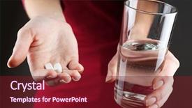  Presentation with calcium - Audience pleasing presentation theme consisting of calcium - hands with pills and glass backdrop and a tawny brown colored foreground
