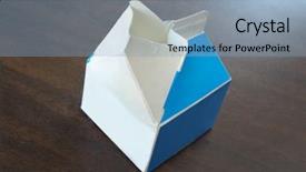  Presentation with milk - Theme consisting of calcium - opened vintage half pint milk background and a light blue colored foreground