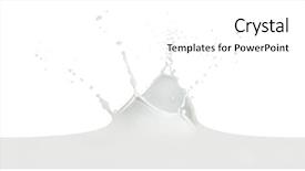  Presentation with milk splashing - PPT layouts consisting of calcium - splashing milk isolated on white background and a white colored foreground