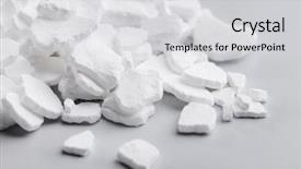  Presentation with calcium - Beautiful presentation design featuring calcium chloride cacl2 flakes common backdrop and a light gray colored foreground