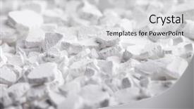  Presentation with calcium - Presentation theme consisting of calcium chloride cacl2 flakes common background and a light gray colored foreground