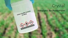  Presentation with cao - PPT layouts featuring calcium-oxide-cao-a-chemical background and a seafoam green colored foreground